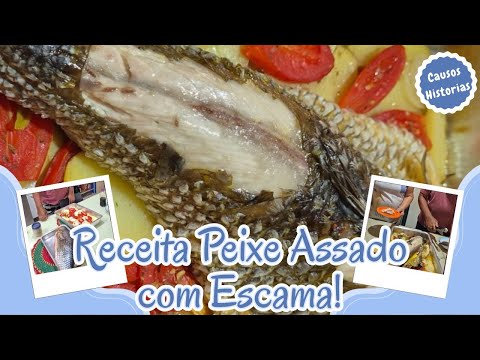 👨🏼‍🍳RECEITA DE PEIXE ASSADO COM ESCAMA!👨🏼‍🍳
