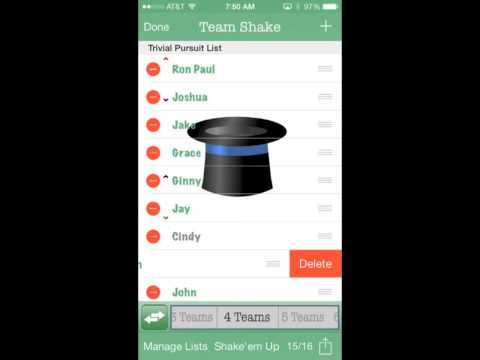 Team Shake iPhone App Demo