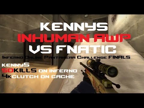 CS:GO kennyS inhuman AWP vs fnatic @ Inferno Online Pantamera Challenge