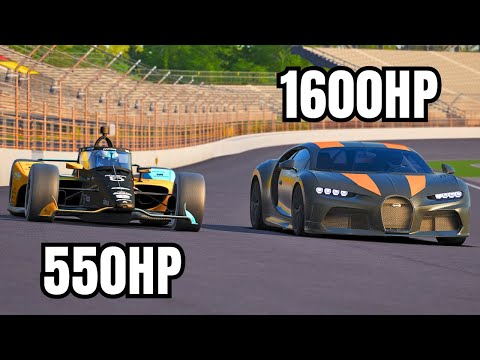 Is the BUGATTI CHIRON SS FASTER than an INDYCAR at the Indianapolis INDY 500 ?
