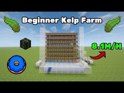 BEST Beginner Kelp Farm For DonutSMP | 8.1m per Hour