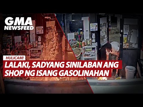 Lalaki, sadyang sinilaban ang shop ng isang gasolinahan GMA News Feed
