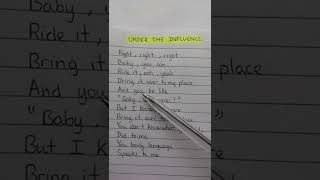 Under The Influence Lyrics #shorts #tunelines