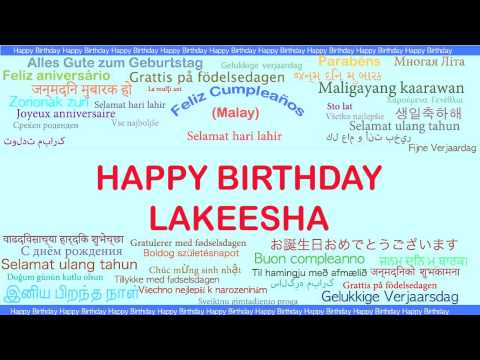 Lakeesha   Languages Idiomas - Happy Birthday