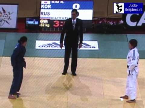 Judo 2009 Paris: Kim (KOR) - Kuzyutina (RUS) [-52kg].