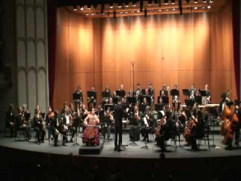 Tina Guo Live - Elgar Cello Concerto Mvt 1 w/ USC Thorton Chamber Orchestra 2008