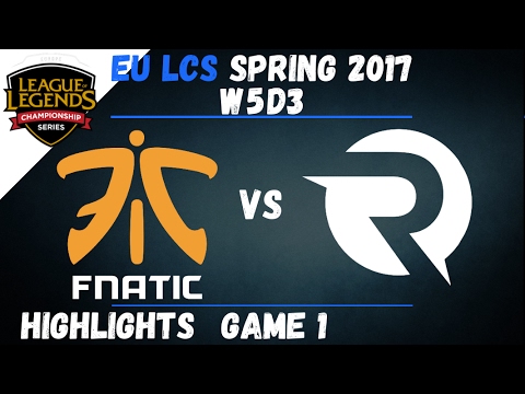 FNC vs OG Highlights Game 1 EU LCS 2017 Spring W5D3 Fnatic vs Origen
