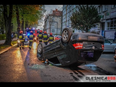 16.04.2017- Dachowanie pijanego kierowcy na Mickiewicza