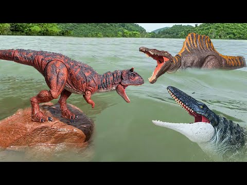SPINOSAURUS VS CARNOTAURUS VS MOSASAURUS 🦖 Jurassic World Another Final Battle