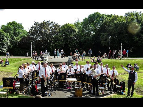 Morecambe Brass Band playing in Happy Mount Park Morecambe4/6/23