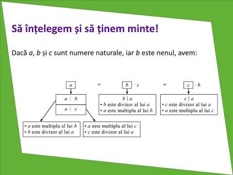 Divizori si multiplii