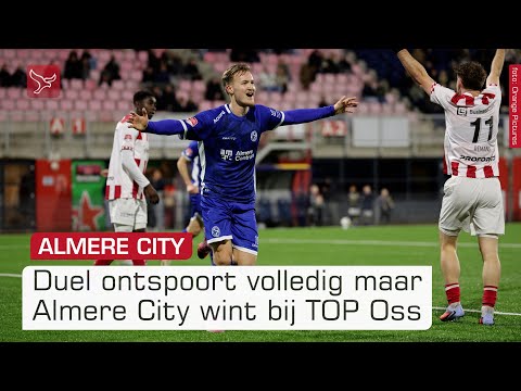Almere City wint bij TOP Oss na chaotische slotfase | Omroep Flevoland