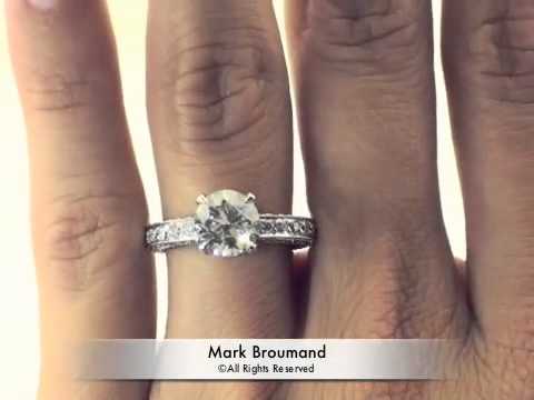 3.05ct Round Brilliant Cut Diamond Engagement Anniversary Ring - Mark Broumand