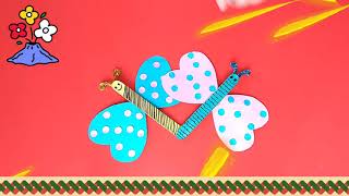 How to Make a Popsicle Stick Butterfly Craft for Kids @craftswalker858