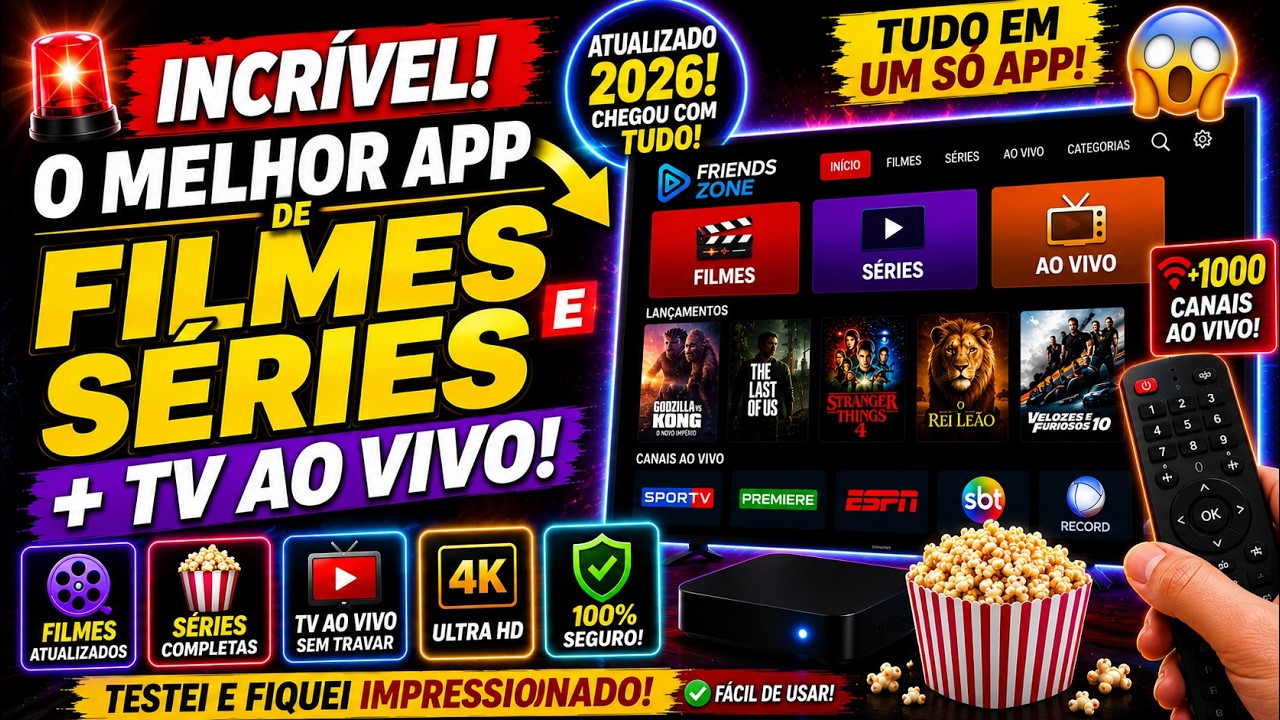 🔥INCRIVEL ESSE APP de FILMES e SÉRIES + TV AO VIVO chegou com tudo! (Testei e fiquei impressionado)
