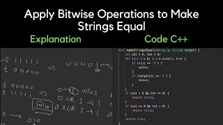 YouTube video '2546. Apply Bitwise Operations to Make Strings Equal | LeetCode'