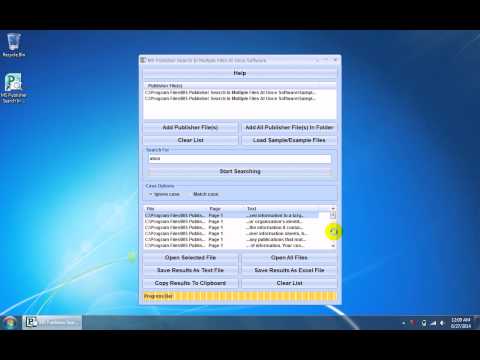MS Publisher Search In Multiple Files At Once Software