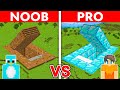 NOOB Vs PRO GIANT SECRET BUNKER House Build Challenge In Minecraft