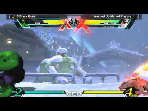 UMvC3 3 Black Guys vs Washed Up Marvel Players - Teams CEO2013 Day 1
