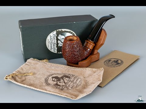 (Unsmoked) Handmade Ser Jacopo Delecta Large Rusticated Bent (R1) 9mm