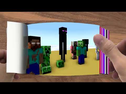 FLIPBOOK  Monster School  SCULPT PEOPLE CHALLENGE   Minecraft Animation001