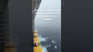 Ovation of the seas to Los Angeles! Lots of foggy days but so calm!! #cruising #southpacific #japan