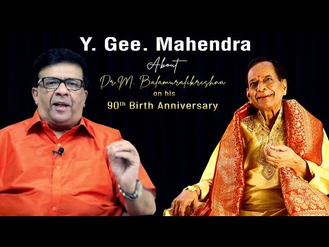Actor Y.Gee. Mahendra Wishes On The Launch Of Dr Balamuralikrishna's Official Channel!