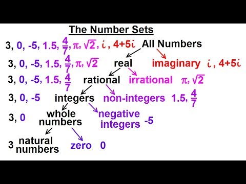 Algebra Ch 0 6 Basic Concepts 1 of 36 What are the Number Sets