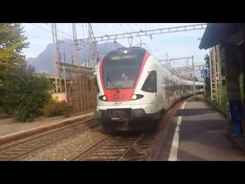 Ankunft ETR 524 Tilo in Lugano-Paradiso