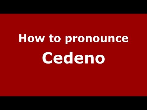 How to pronounce Cedeno (Colombian Spanish/Colombia) - PronounceNames.com
