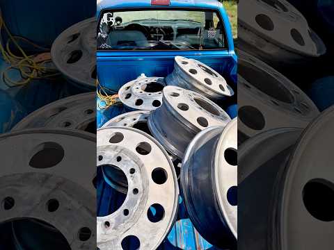 Powder Coating Dually Wheels Gloss Black #powdercoating #wheels
