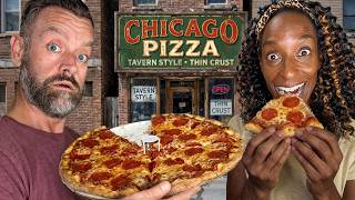 Brits Try Chicago’s Tavern Pizza….Is Deep Dish Pizza a Tourist Trap?