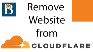 How to Delete Cloudflare site  - Remove Website from Cloudflare