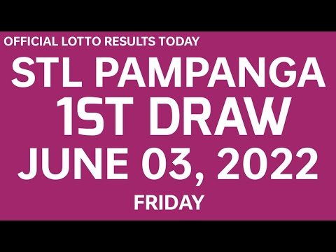 Stl Pampanga results today June 3, 2022 1ST DRAW