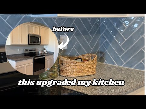 Installing a Herringbone Tile Backsplash (as a beginner)
