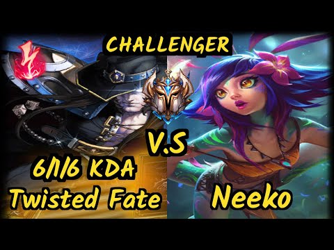 PNG Tinowns (TWISTED FATE) vs NEEKO - 6/1/6 KDA MID CHALLENGER GAMEPLAY - BR