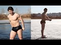 CRAZY RUSSIAN MUSCLE KID LIFTING WEIGHT AND SWIMMING IN FREEZING SIBERIAN WATER