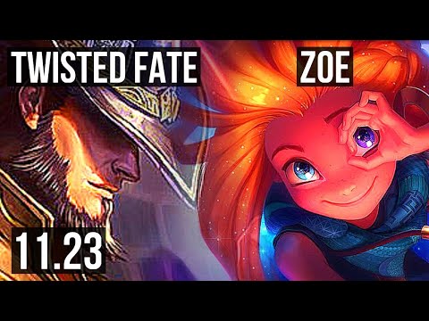TWISTED FATE vs ZOE (MID) | Rank 7 TF, 7/2/8 | NA Challenger | 11.23