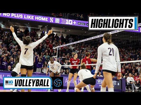 Nebraska at Northwestern | Highlights | Big Ten Volleyball | Nov. 6, 2022