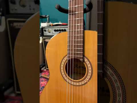 Classical guitar, D'Addario strings, and tuning for comfortable action. #guitar #shorts #luthier