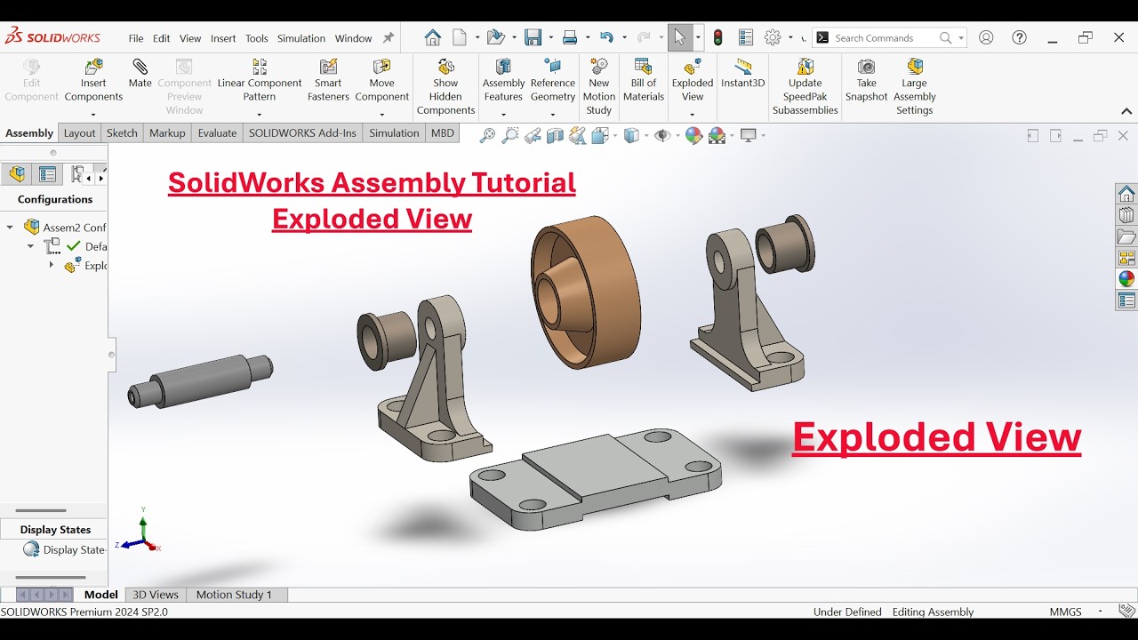 SolidWorks Assembly Tutorial | Exploded View | Complete Beginner to Pro Guide