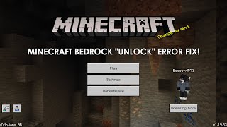 Minecraft Bedrock "Unlock Full Game" error fix.