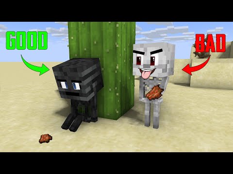 EVIL SKELETON VS GOOD WITHER SKELETON | Platabush Animation