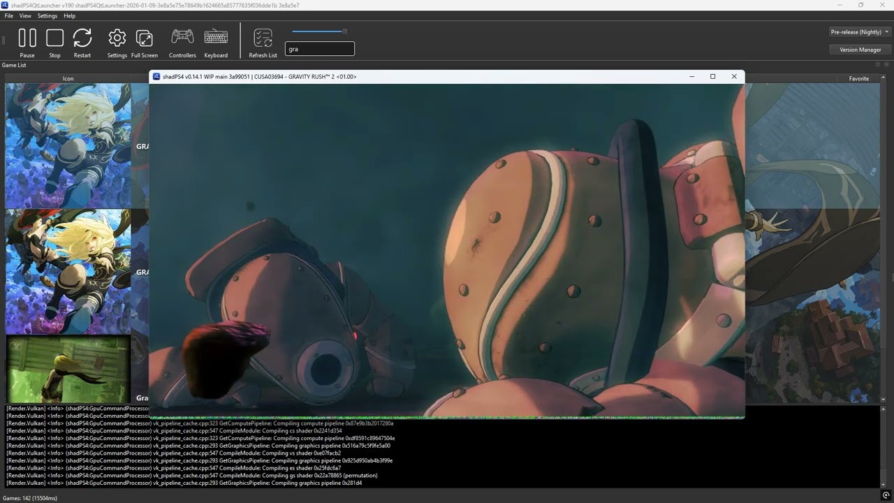 shadPS4 V0.14.1 WIP main 3a99051 |CUSA03694 -GRAVITY RUSH™ 2 01.00 Ingame