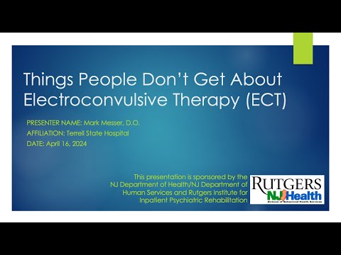 PREP Webinar: Things People Don’t Get About Electroconvulsive Therapy (ECT)