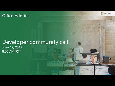 Office Add ins community call June 2019
