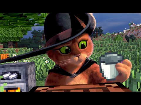 Puss In Boots & Maxwell The Cat Speedruns Minecraft 🐈‍⬛