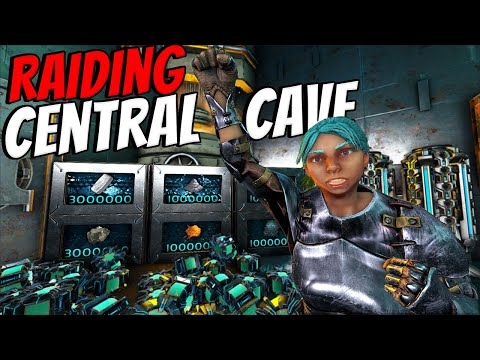 How We RAIDED And BUILT Central Cave In 24 HOURS - Ark