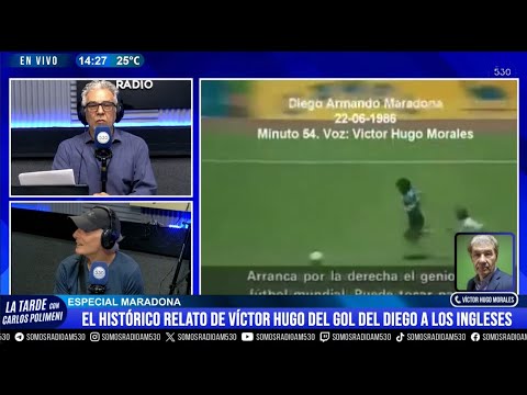 VÍCTOR HUGO MORALES: "MARADONA TENÍA una LUCIDEZ que DESLUMBRABA" - LA TARDE CON CARLOS POLIMENI
