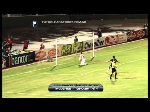 Goles Talleres 1 - Brown (A) 4.  Fecha 14. B Nacional. Fútbol Para Todos.